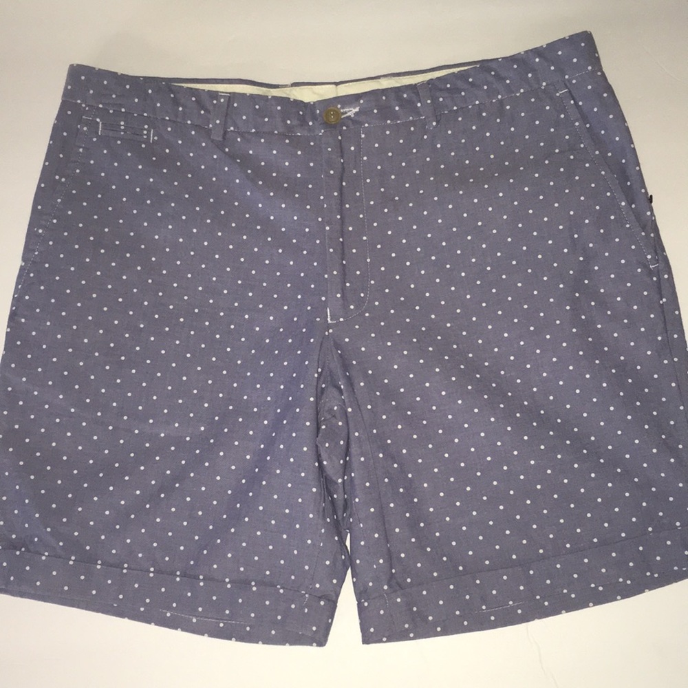 Topman Tailored Shorts Blue White Polka Dots Sz 34